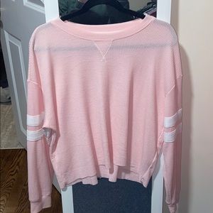 Pink Hollister Crop Long Sleeve